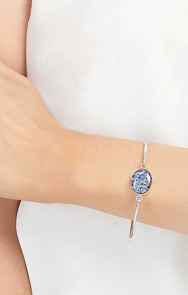 Shrieking Violet Oval Bangle Forget-Me-Not