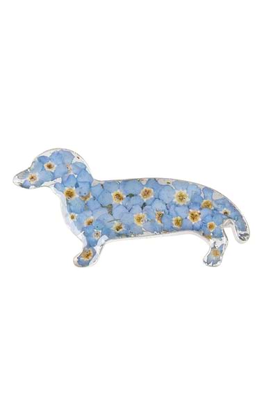 Shrieking Violet Dachshund Brooch