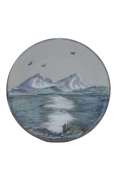 Highland Stoneware Small Round Celadon Stand