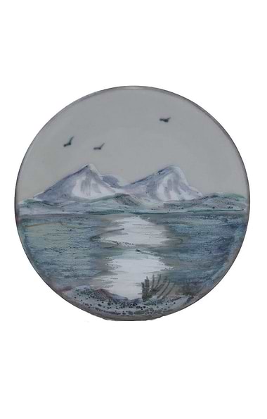 Highland Stoneware Small Round Celadon Stand