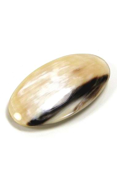 Oval Horn Hair Slide