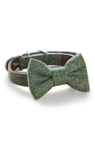 Elegant Tweed Dog Bow Tie