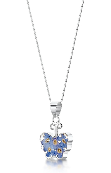 Ladies Small Butterfly Silver Pendant