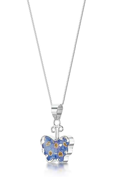 Ladies Small Butterfly Silver Pendant