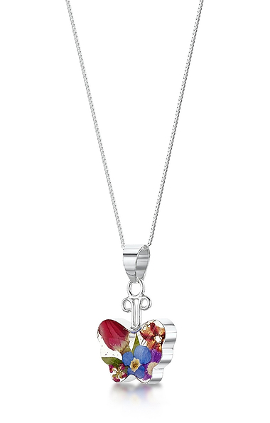 Ladies Small Butterfly Silver Pendant