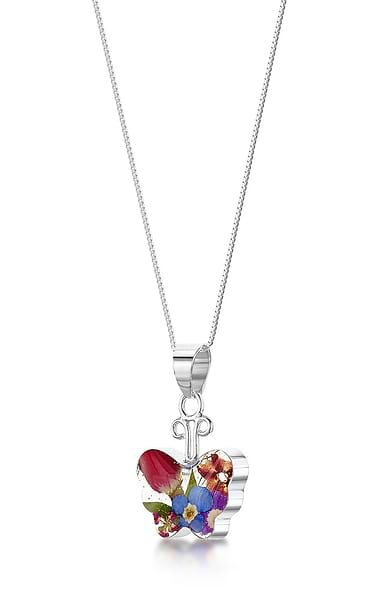 Ladies Small Butterfly Silver Pendant
