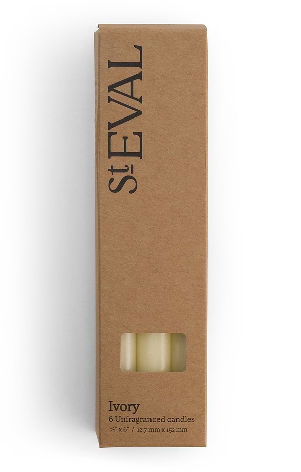 Pack of 6 St Eval Candle Company Ivory Candles