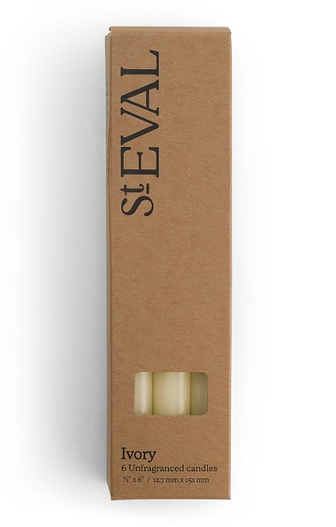 Pack of 6 St Eval Candle Company Ivory Candles