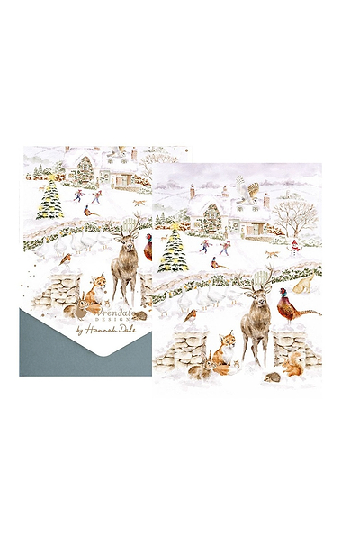 Woodland Animal Christmas 8-Card Pack