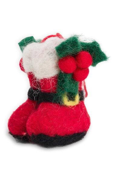 Handmade Felt Santa Boots