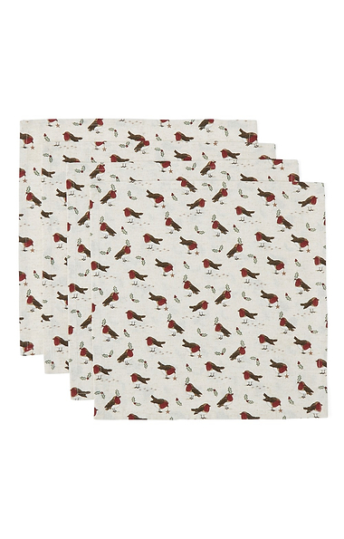 Cooksmart Robins Retreat Pack Of Four Napkins