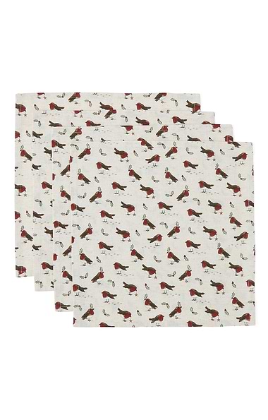 Cooksmart Robins Retreat Pack Of Four Napkins