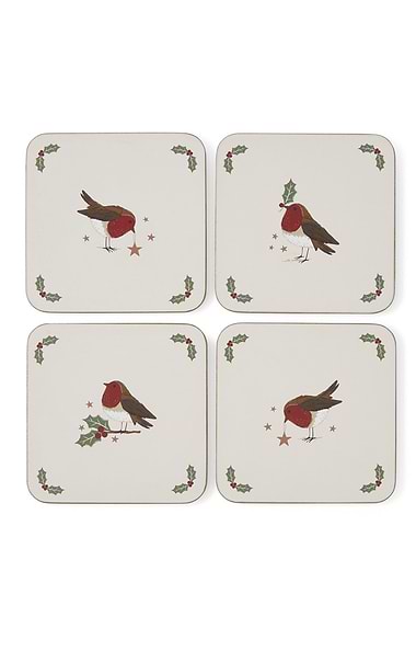Cooksmart Robins Retreat Set Of Four Coasters