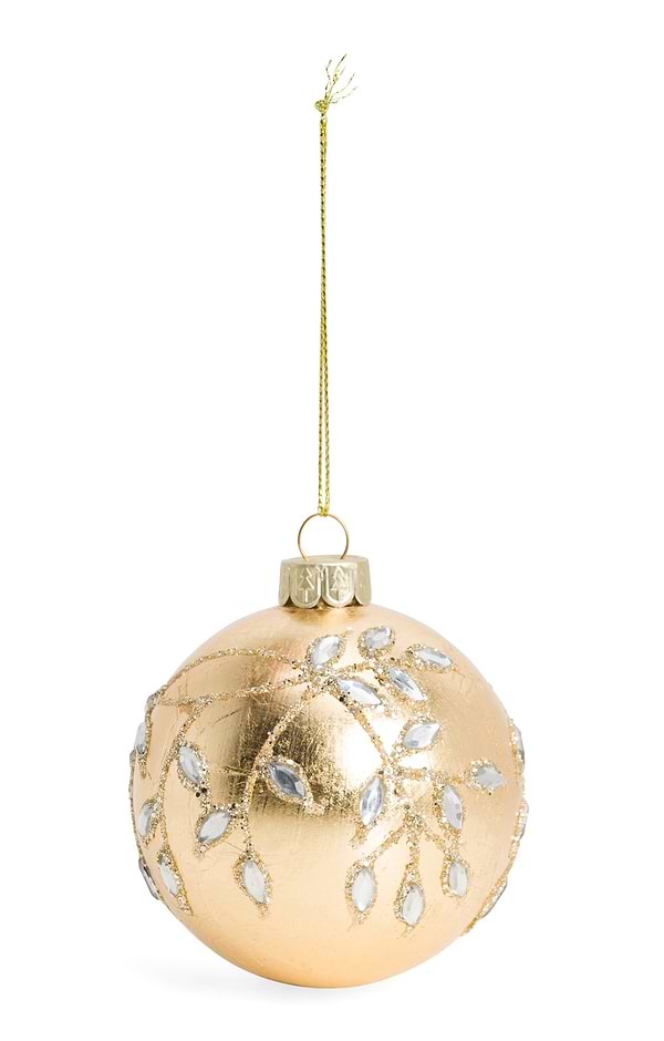 Glass Festive Christmas Bauble