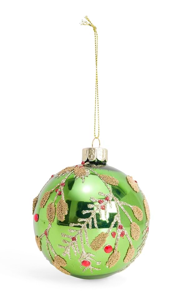 Glass Festive Christmas Bauble