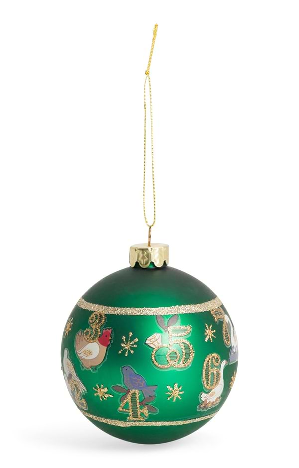 Glass Festive Christmas Bauble