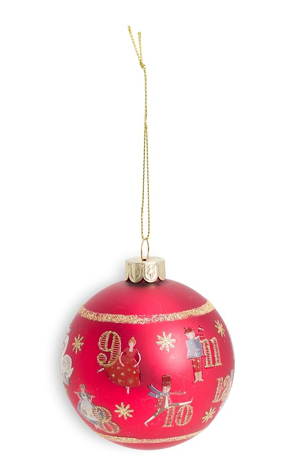 Glass Festive Christmas Bauble