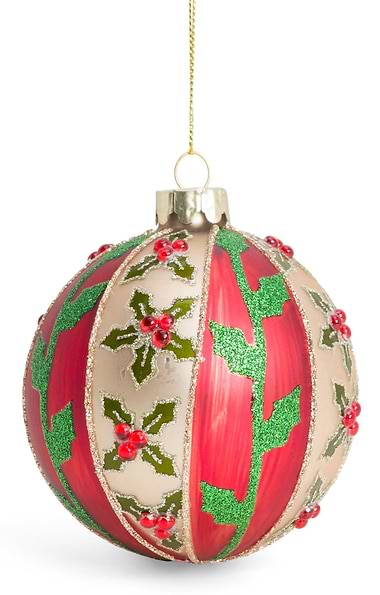Glass Festive Christmas Bauble
