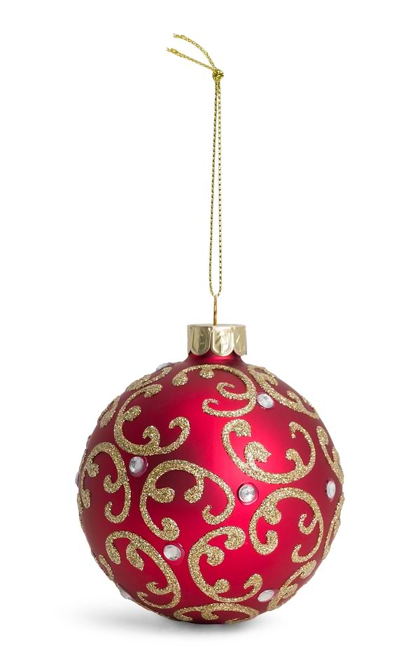 Glass Festive Christmas Bauble