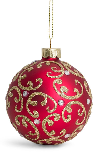 Glass Festive Christmas Bauble