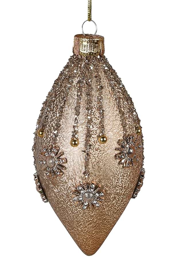 Gold Glitter Teardrop