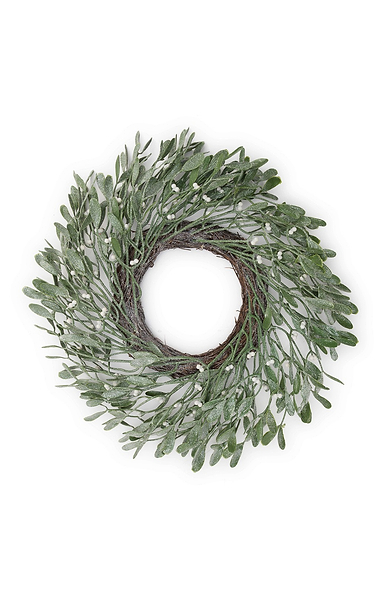 Frosted Mistletoe 50cm Wreath