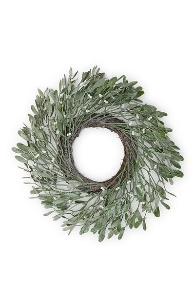 Frosted Mistletoe 50cm Wreath