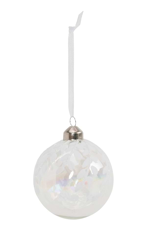 8cm Glass Bauble