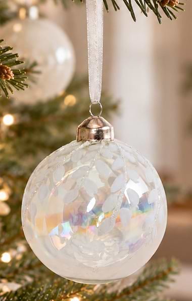 8cm Glass Bauble