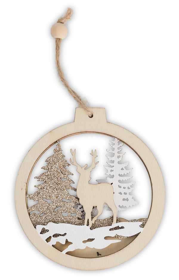 Wooden Festive Bauble
