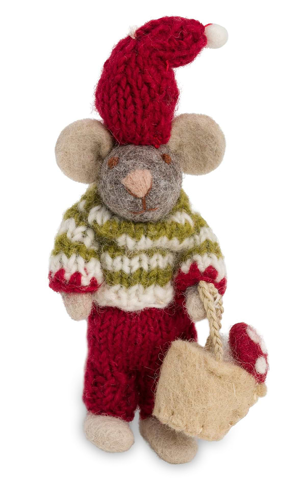 12cm Boy Mouse Ornament