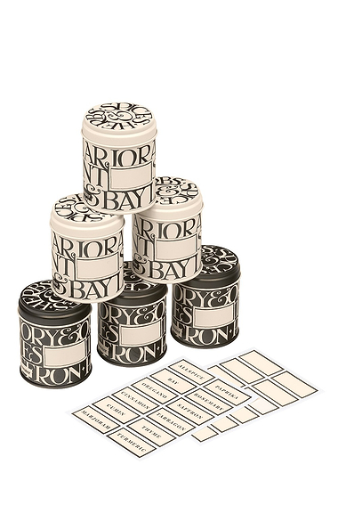 Set of Six Emma Bridgewater Spice Tins