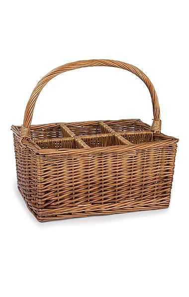 Wicker Basket Wine Carrier