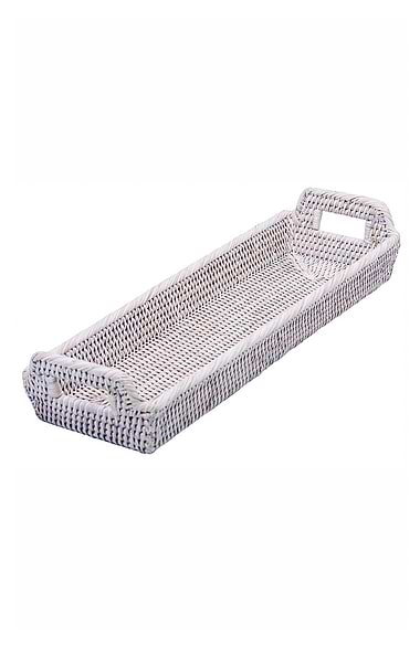 Narrow Rattan Tray with Handles