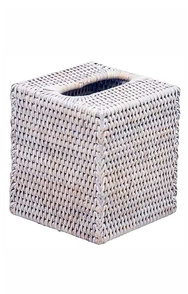Square Rattan Tissue Box