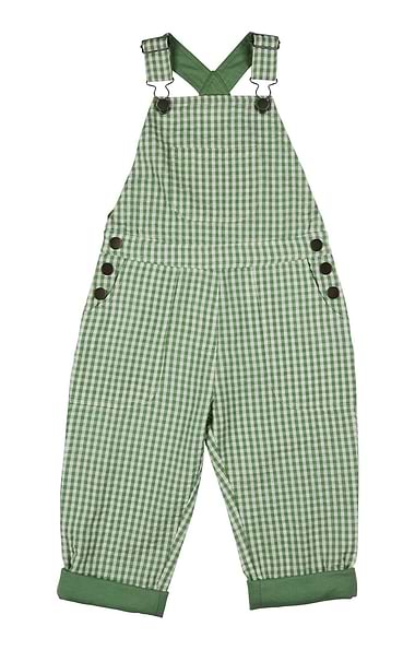 Baby and Child Checked Worker Dungarees
