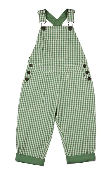 Baby and Child Checked Worker Dungarees