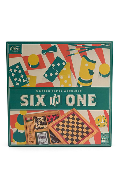 Six In One Wooden Games Compendium