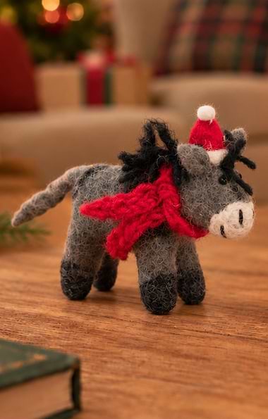 10cm Felt Donkey