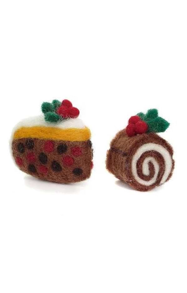 Felt Xmas Cake & Yule Log