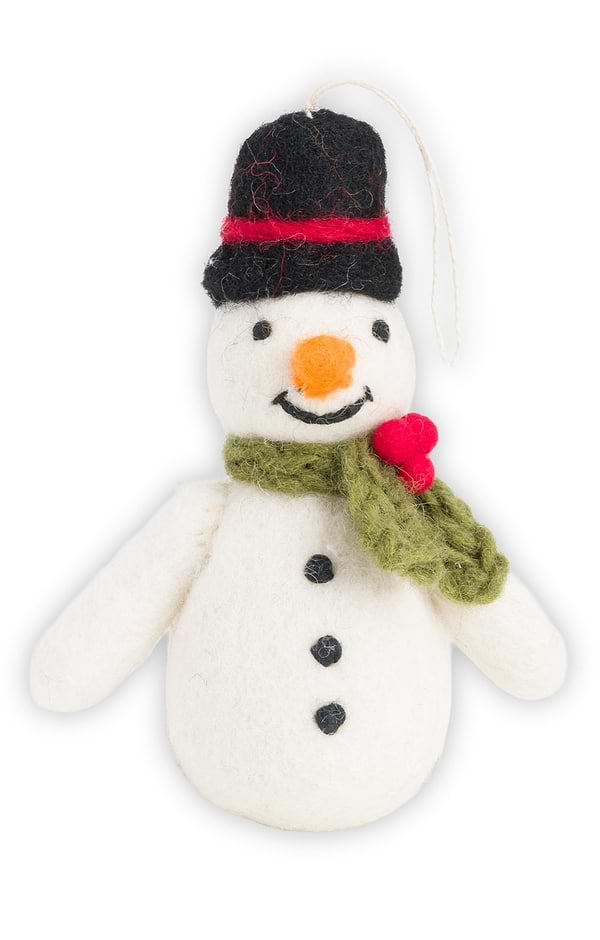 Felt Snowman Holly Scarf