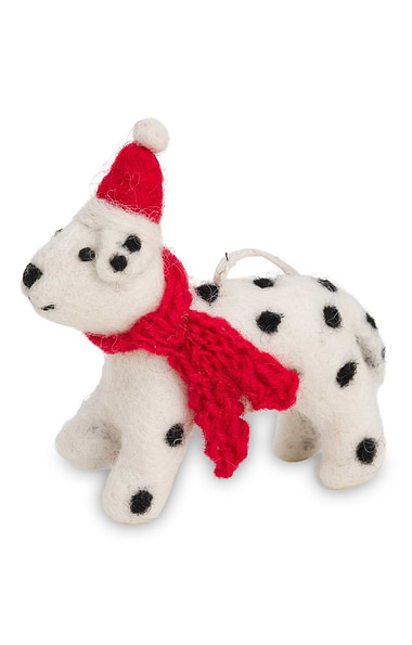 Felt Dalmation with Xmas Hat and Scarf