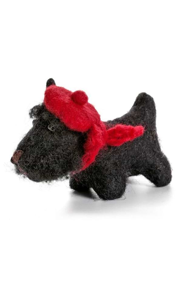 Felt Black Scottie Dog