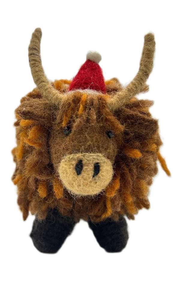 Felt Mini Highland Cow