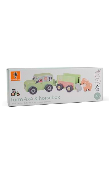 Childs Wooden 4x4 & Horsebox Farm Set