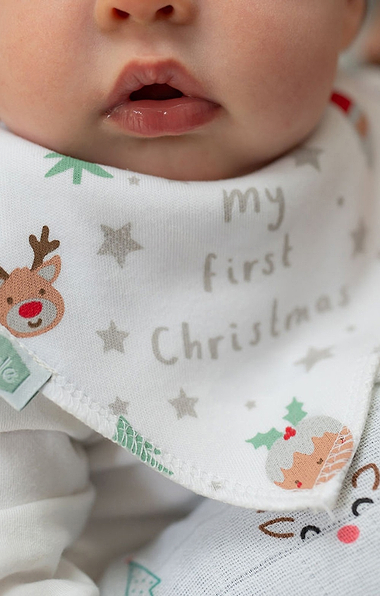 Festive First Christmas Bib
