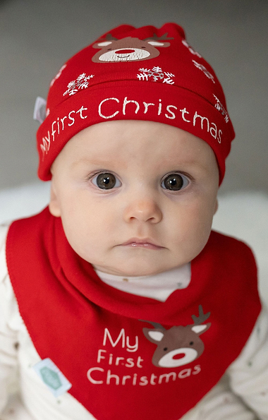 My First Christmas Cotton Baby Hat