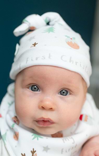 My First Christmas Cotton Baby Hat