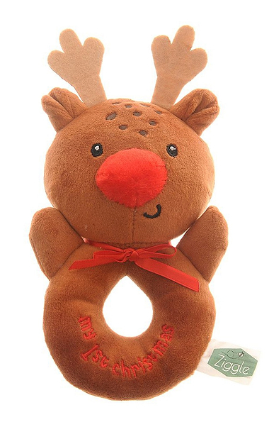 Holiday Plush Baby Rattle