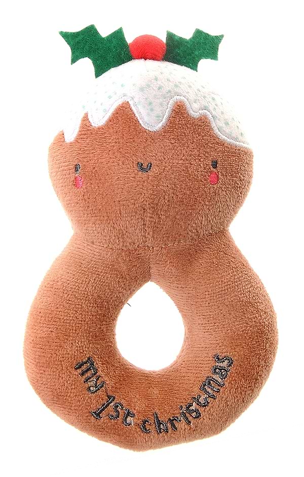 Holiday Plush Baby Rattle